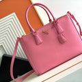 Prada 1BA274 Large Prada Galleria Saffiano leather bag Pink - Default Title - View 1