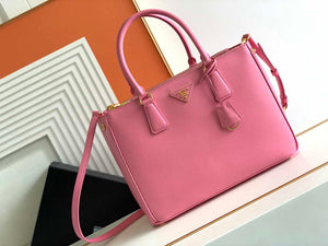 Prada 1BA274 Large Prada Galleria Saffiano leather bag Pink - Default Title - View 1
