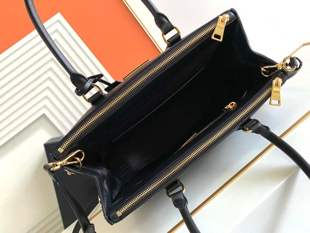 Prada 1BA274 Large Prada Galleria Saffiano leather bag Black