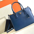 Prada 1BA274 Large Prada Galleria Saffiano leather bag Blue - Default Title - View 1