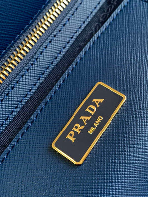 Prada 1BA274 Large Prada Galleria Saffiano leather bag Blue - Default Title - View 9