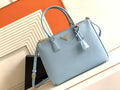 Prada 1BA274 Large Prada Galleria Saffiano leather bag Light Blue