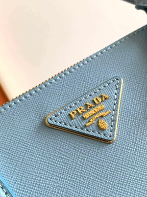 Prada 1BA274 Large Prada Galleria Saffiano leather bag Light Blue - Default Title - View 5