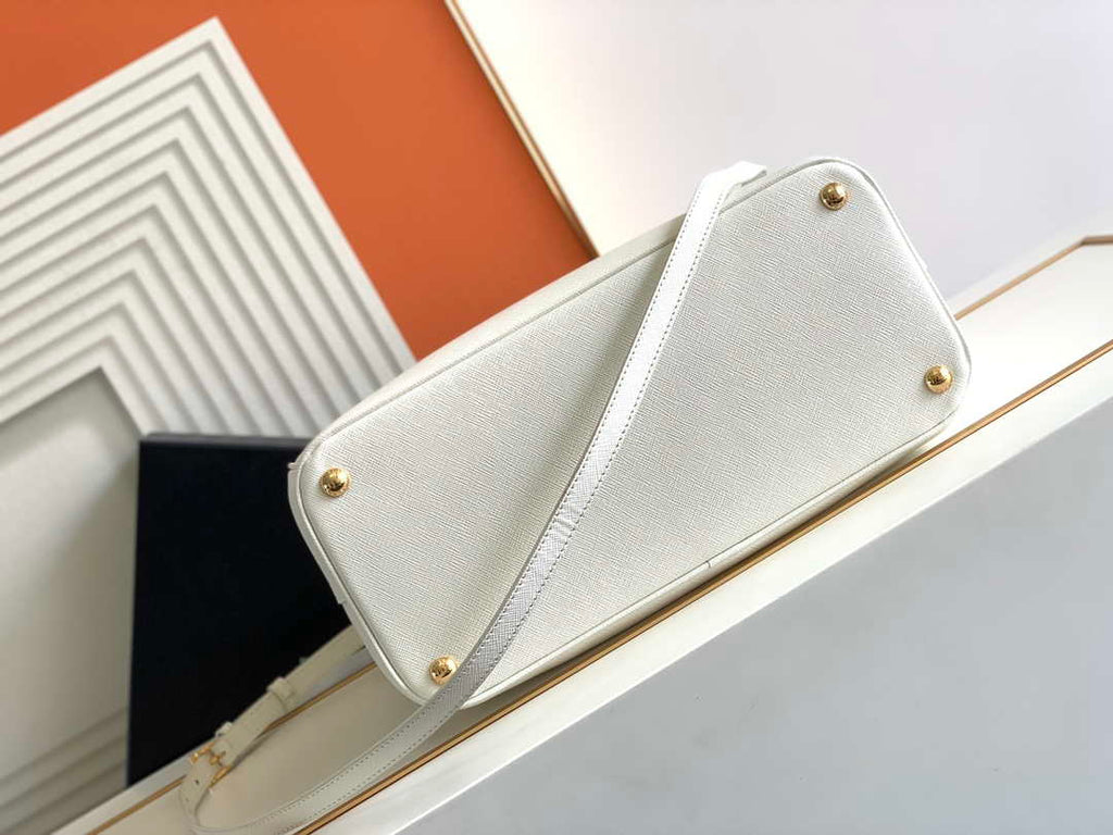 Prada 1BA274 Large Prada Galleria Saffiano leather bag White