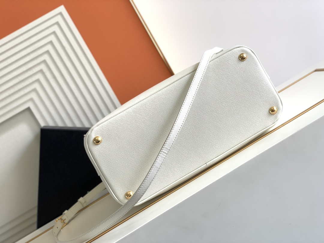 Prada 1BA274 Large Prada Galleria Saffiano leather bag White