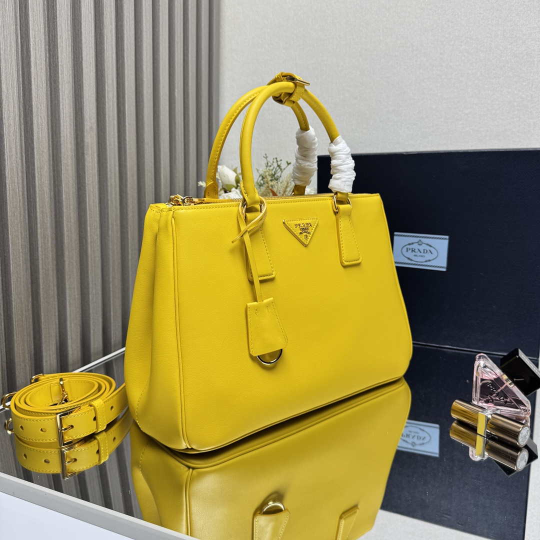 Prada 1BA274 Large Prada Smooth leather bag Yellow