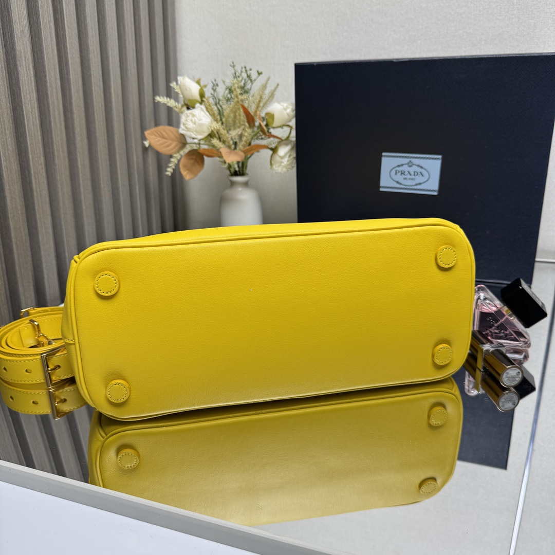 Prada 1BA274 Large Prada Smooth leather bag Yellow