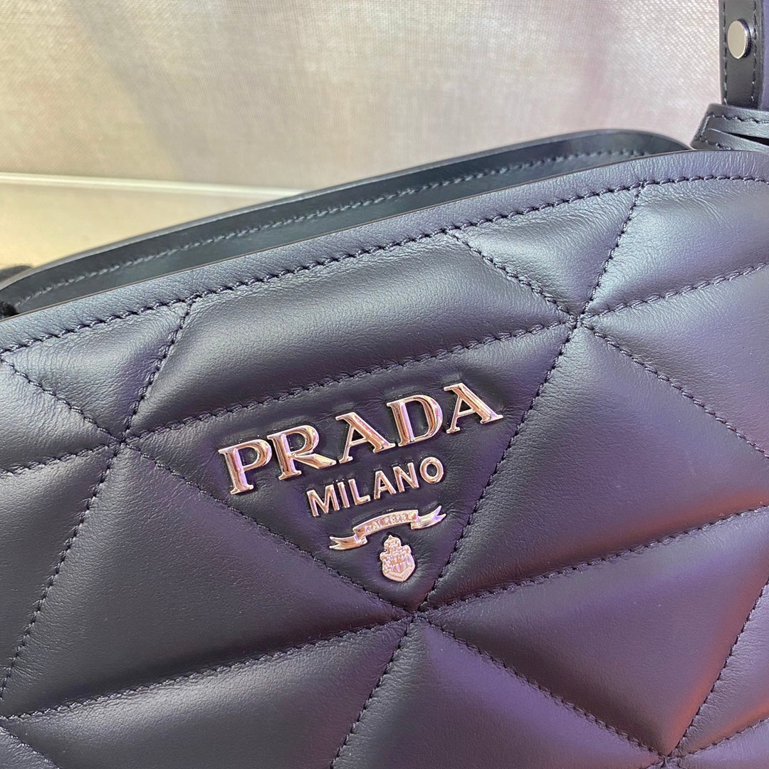 Prada 1BA311 Spectrum Small Leather Top Handle Bag Black