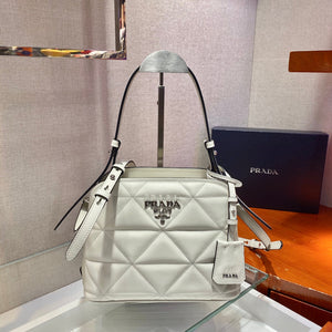Prada 1BA311 Spectrum Small Leather Top Handle Bag White - Default Title - View 2