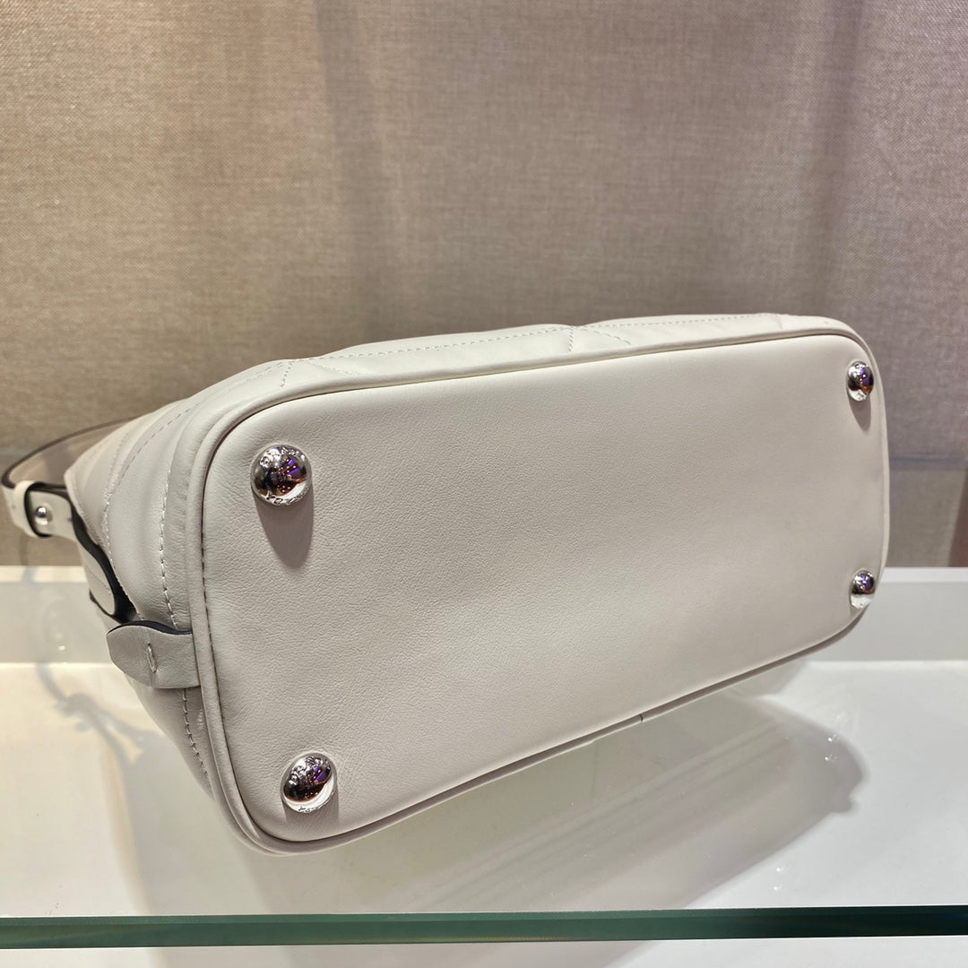 Prada 1BA311 Spectrum Small Leather Top Handle Bag White - Default Title - View 7