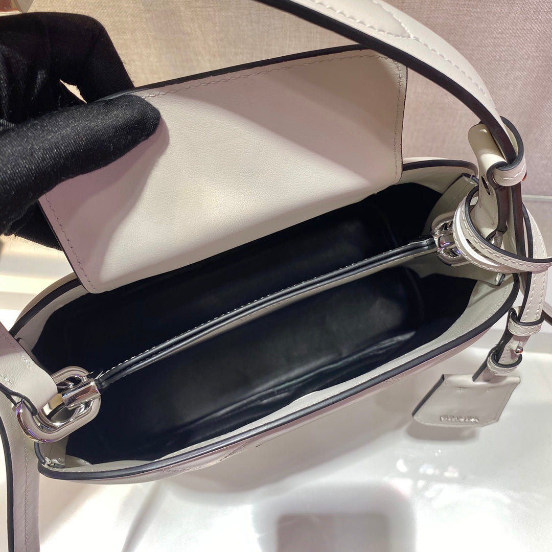 Prada 1BA311 Spectrum Small Leather Top Handle Bag White - Default Title - View 8