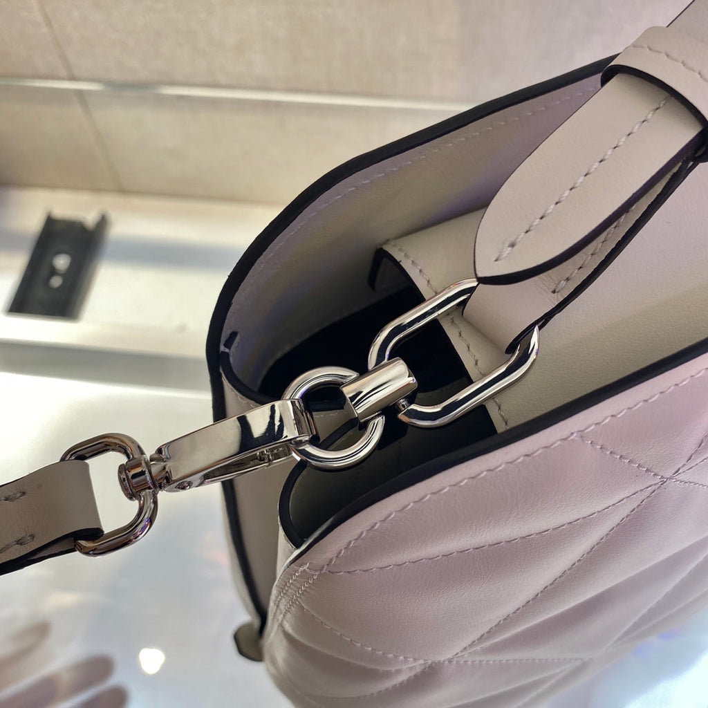 Prada 1BA311 Spectrum Small Leather Top Handle Bag White
