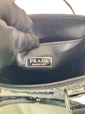 Prada 1BA331 Small satin tote bag with crystals Black - Default Title - View 9