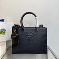Prada 1BA335 Large Saffiano leather handbag Black