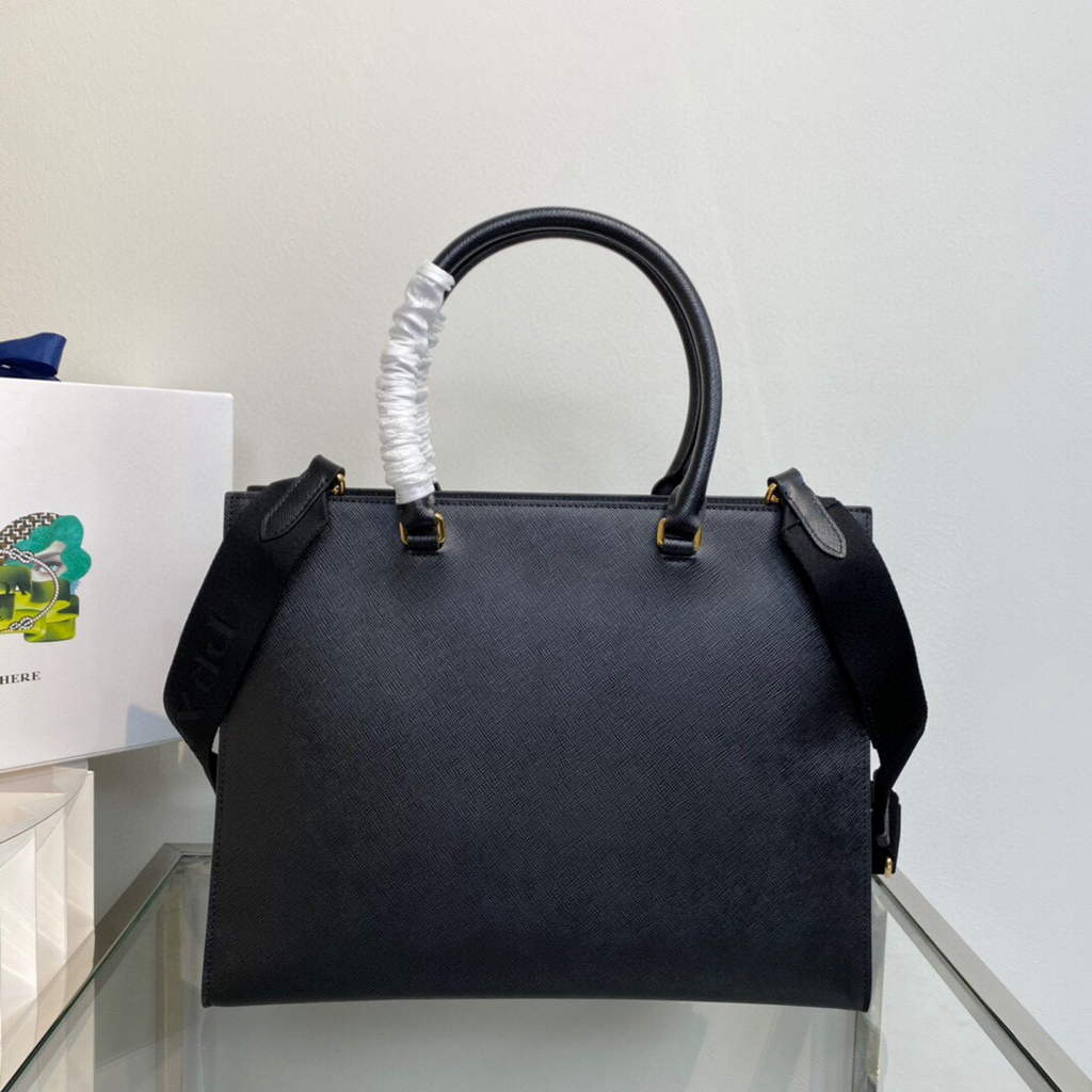 Prada 1BA335 Large Saffiano leather handbag Black
