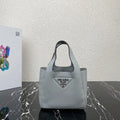 Prada 1BA349 Mini leather handbag Gray Blue Silver