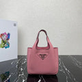 Prada 1BA349 Mini leather handbag Pink Silver