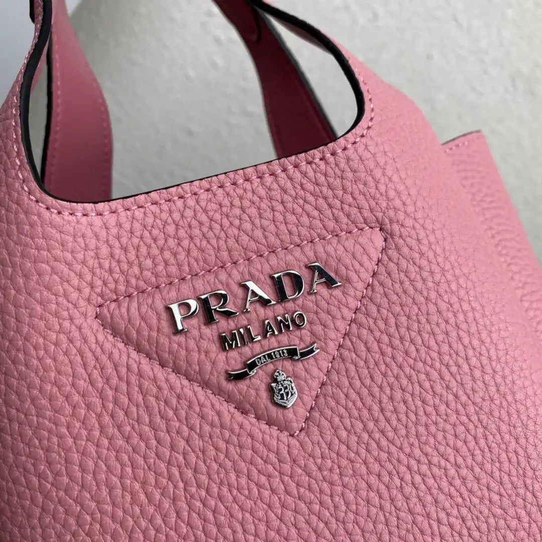 Prada 1BA349 Mini leather handbag Pink Silver