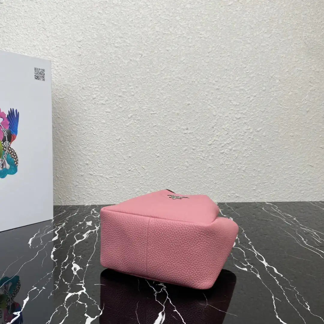 Prada 1BA349 Mini leather handbag Pink Silver