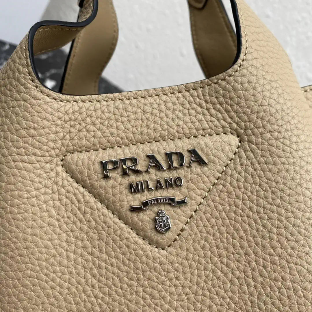 Prada 1BA349 Mini leather handbag Apricot Silver