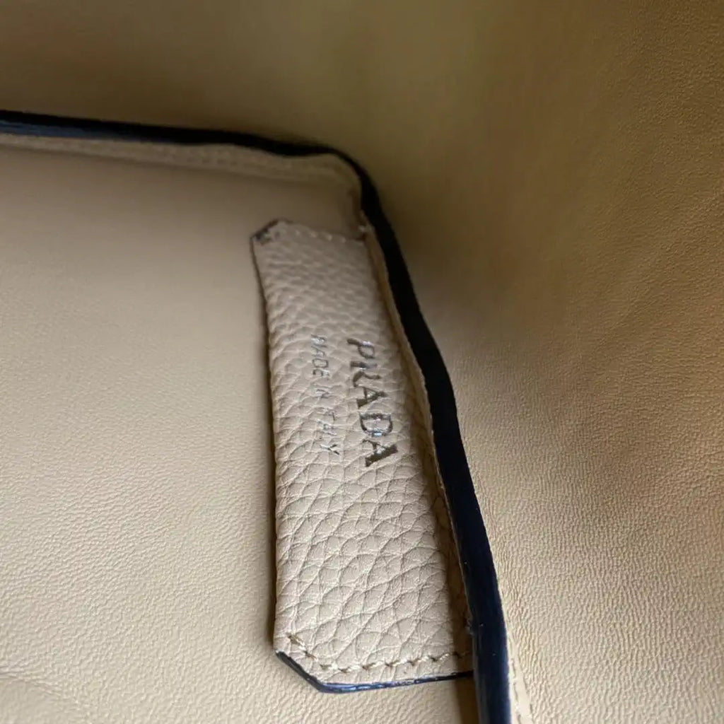 Prada 1BA349 Mini leather handbag Apricot Silver