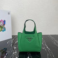 Prada 1BA349 Mini leather handbag Green Silver