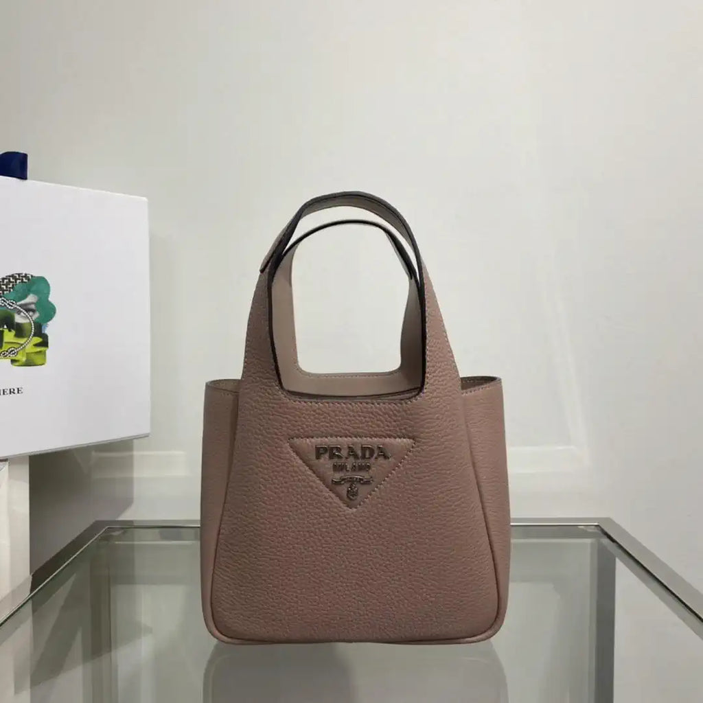 Prada 1BA349 Mini leather handbag Light Pink Silver