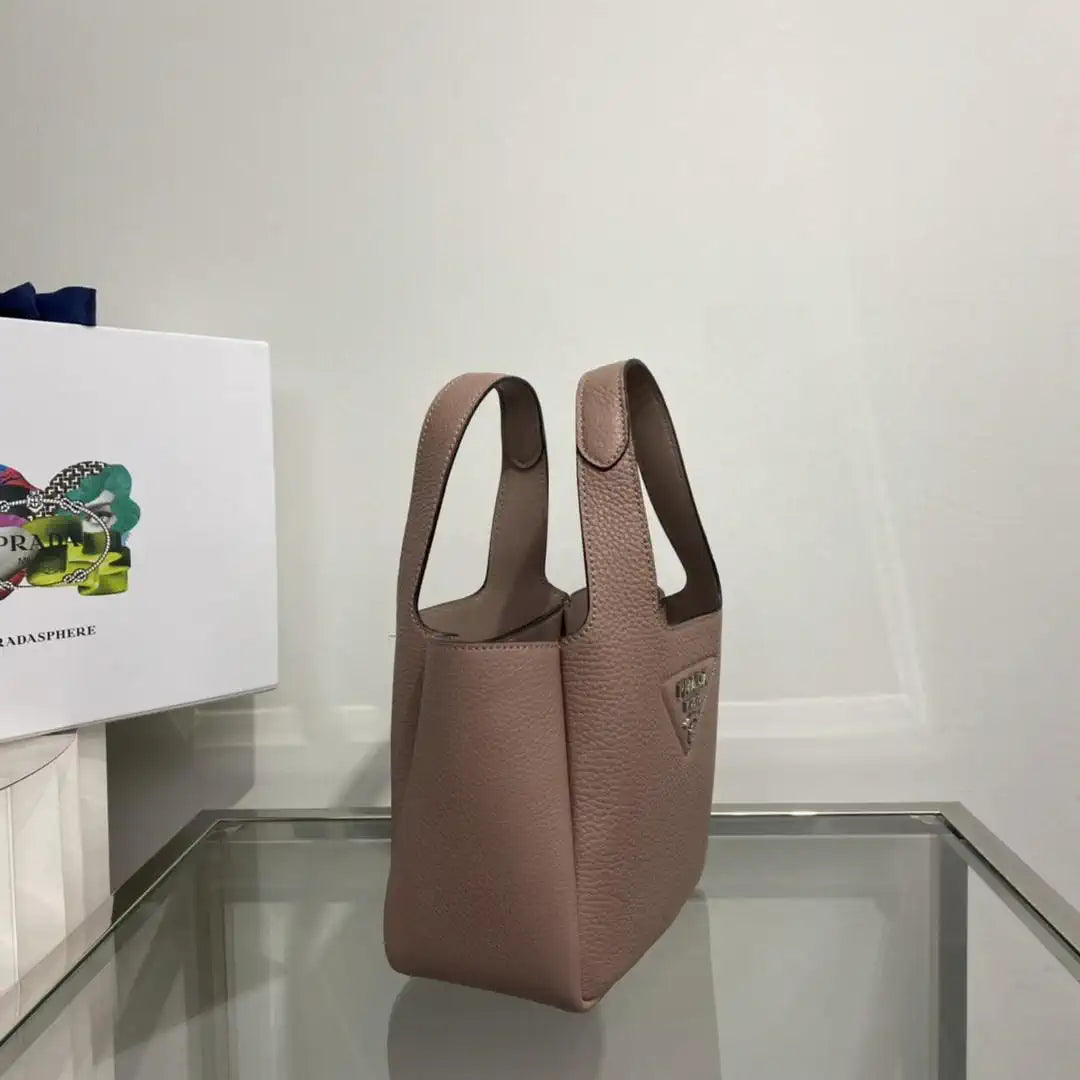 Prada 1BA349 Mini leather handbag Light Pink Silver