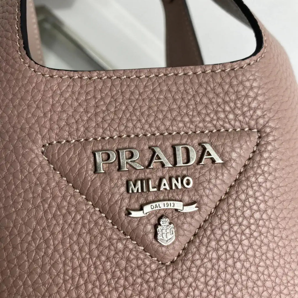 Prada 1BA349 Mini leather handbag Light Pink Silver