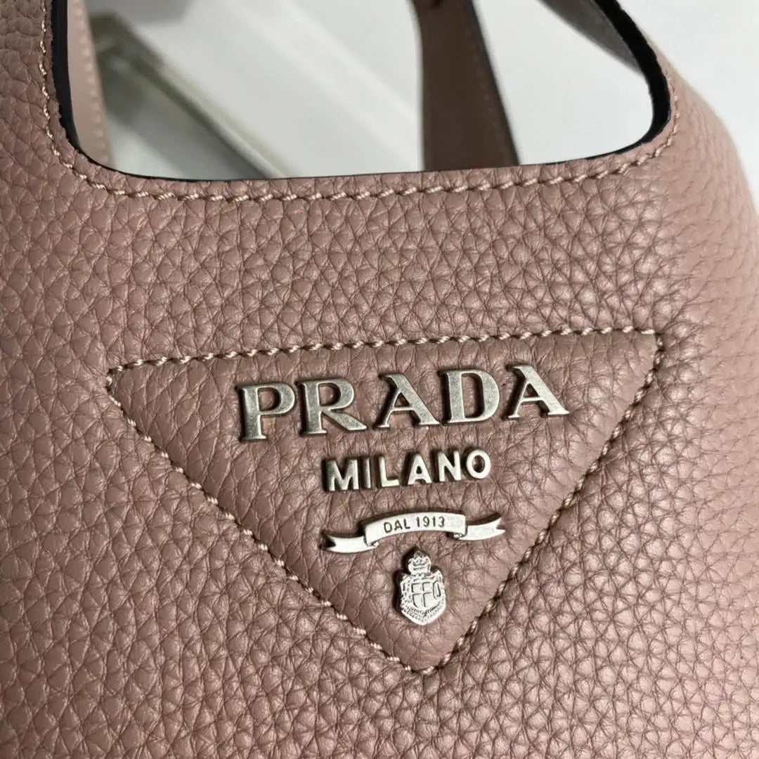 Prada 1BA349 Mini leather handbag Light Pink Silver
