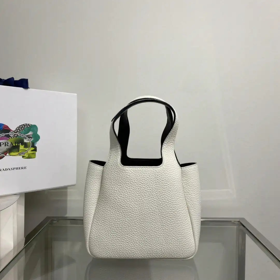 Prada 1BA349 Mini leather handbag White Silver