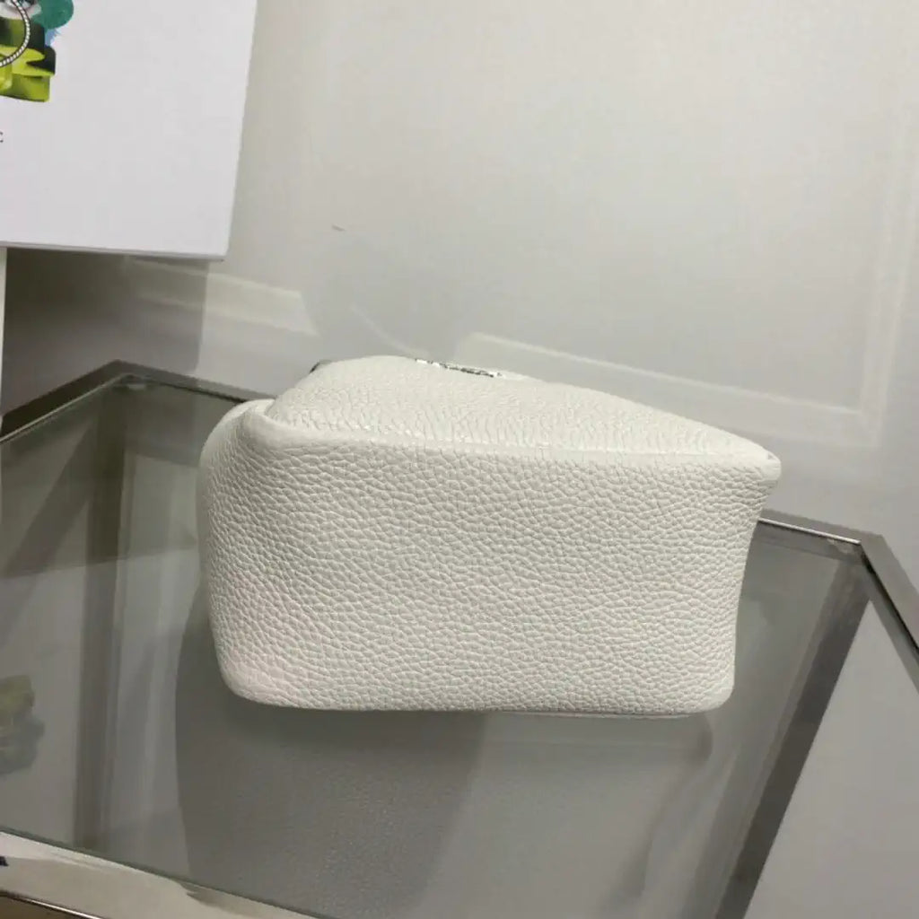 Prada 1BA349 Mini leather handbag White Silver