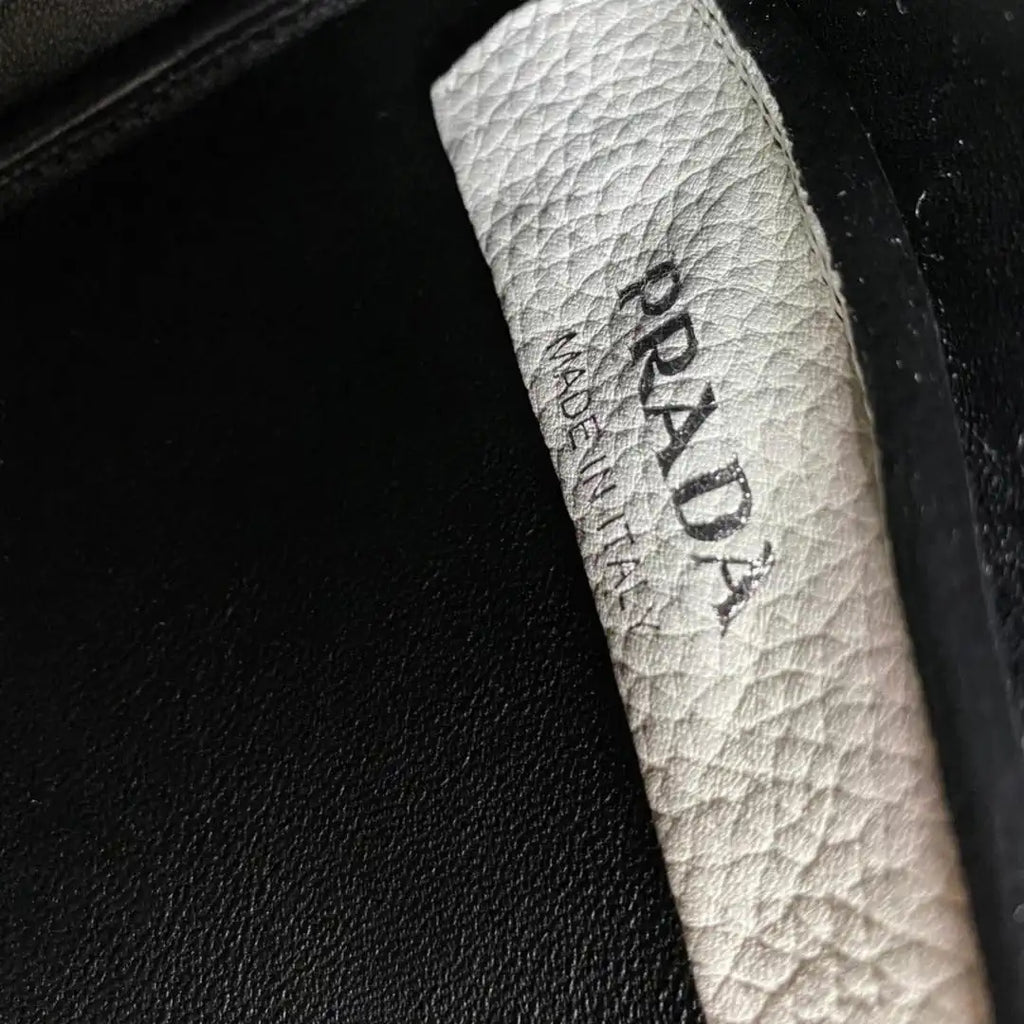 Prada 1BA349 Mini leather handbag White Silver