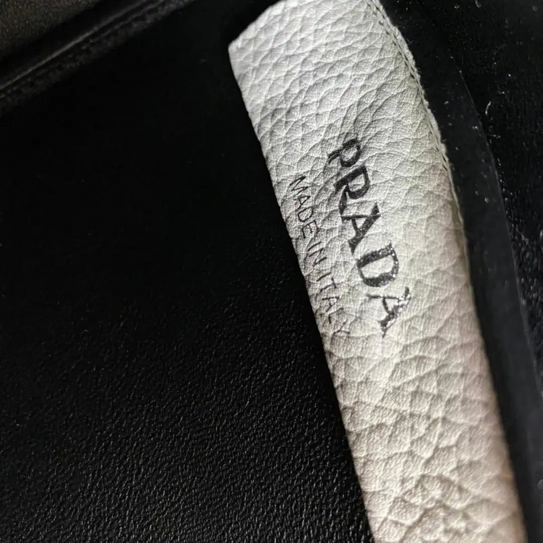 Prada 1BA349 Mini leather handbag White Silver