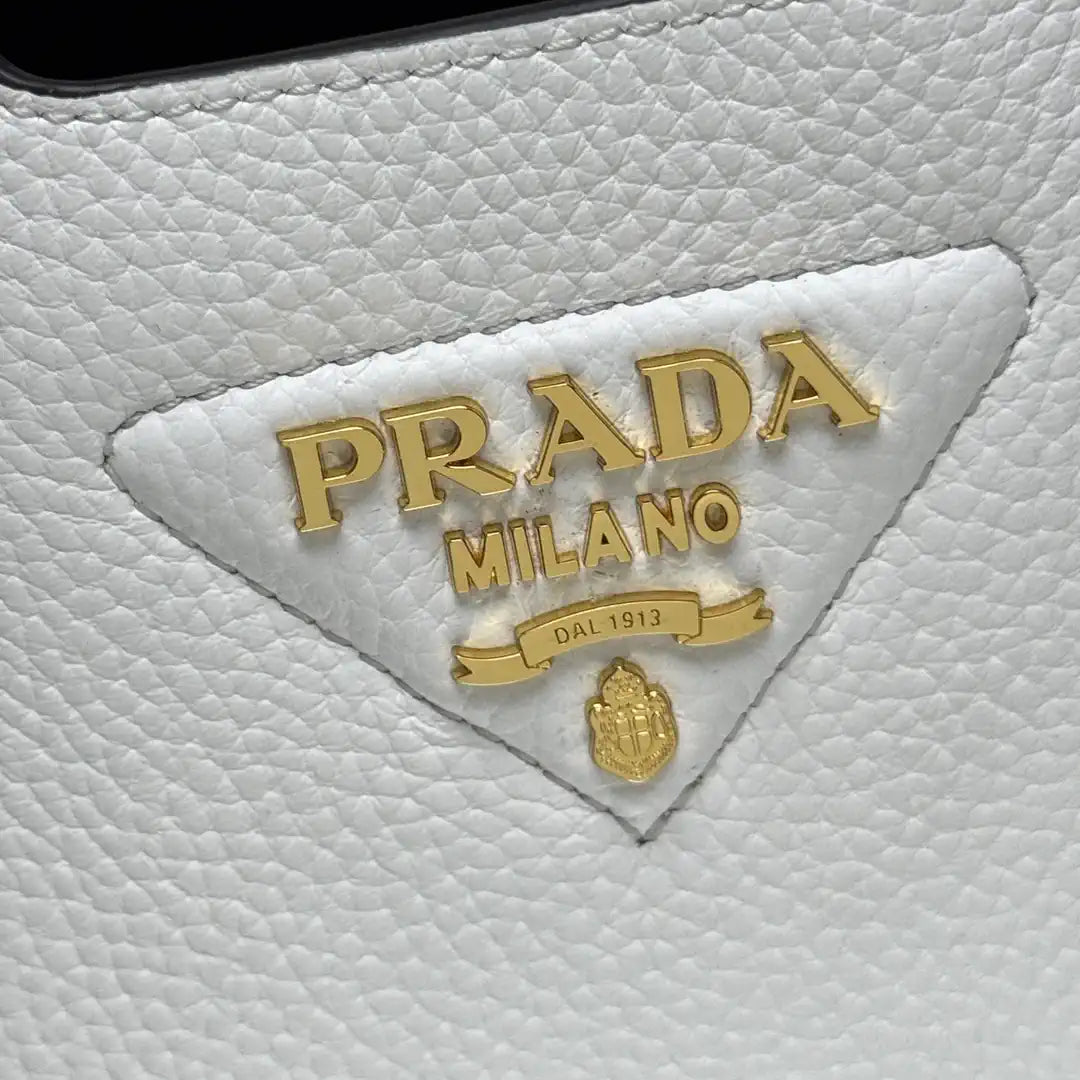 Prada 1BA349 Mini leather handbag White Gold
