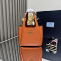 Prada 1BA349 Mini leather handbag Orange Gold