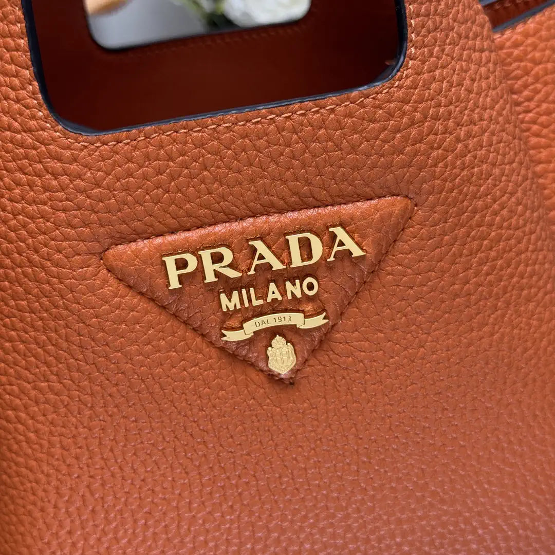 Prada 1BA349 Mini leather handbag Orange Gold