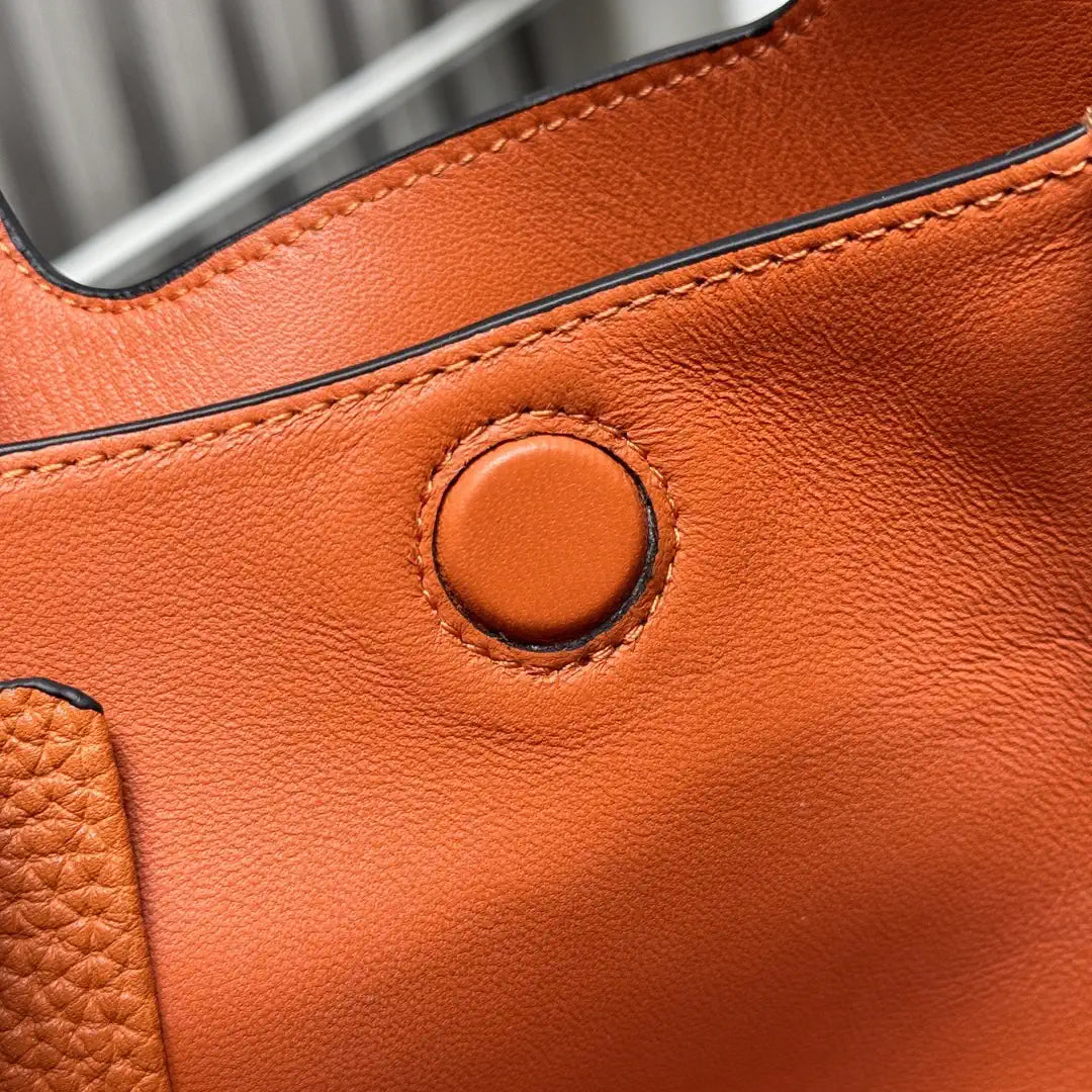 Prada 1BA349 Mini leather handbag Orange Gold