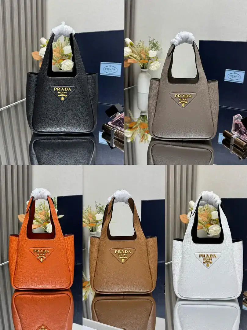 Prada 1BA349 Mini leather handbag Orange Gold
