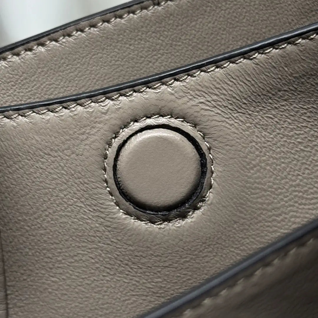 Prada 1BA349 Mini leather handbag Gray Gold