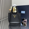 Prada 1BA349 Mini leather handbag Black Gold