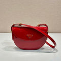 Prada 1BA349 Triangle-logo shoulder patent leather bag Red - Default Title - View 1