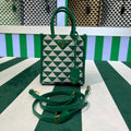 Prada 1BA355 Symbole Jacquard Fabric Micro Bag Green White - Default Title - View 1