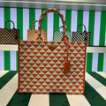 Prada 1BA356 Large Prada Symbole Jacquard Fabric Handbag Orange White - Default Title - View 1