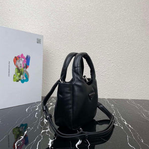Prada 1BA359 Small Padded Prada Soft Nappa Leather Bag Black - Default Title - View 4