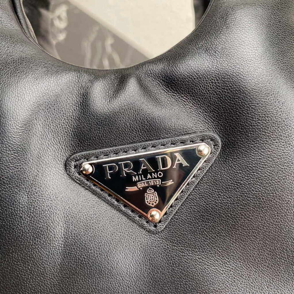 Prada 1BA359 Small Padded Prada Soft Nappa Leather Bag Black