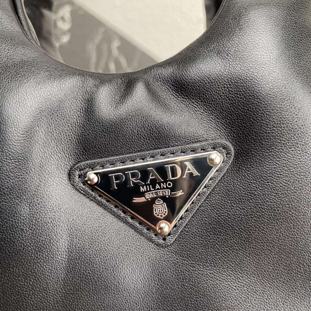 Prada 1BA359 Small Padded Prada Soft Nappa Leather Bag Black