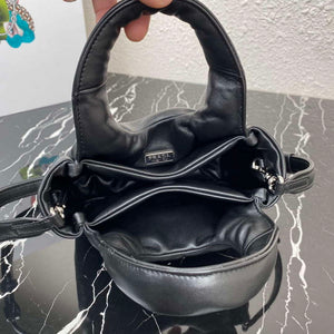 Prada 1BA359 Small Padded Prada Soft Nappa Leather Bag Black - Default Title - View 7