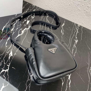 Prada 1BA359 Small Padded Prada Soft Nappa Leather Bag Black - Default Title - View 9