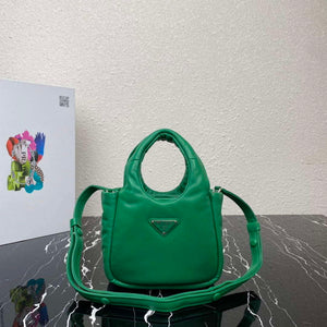 Prada 1BA359 Small Padded Prada Soft Nappa Leather Bag Green - Default Title - View 1